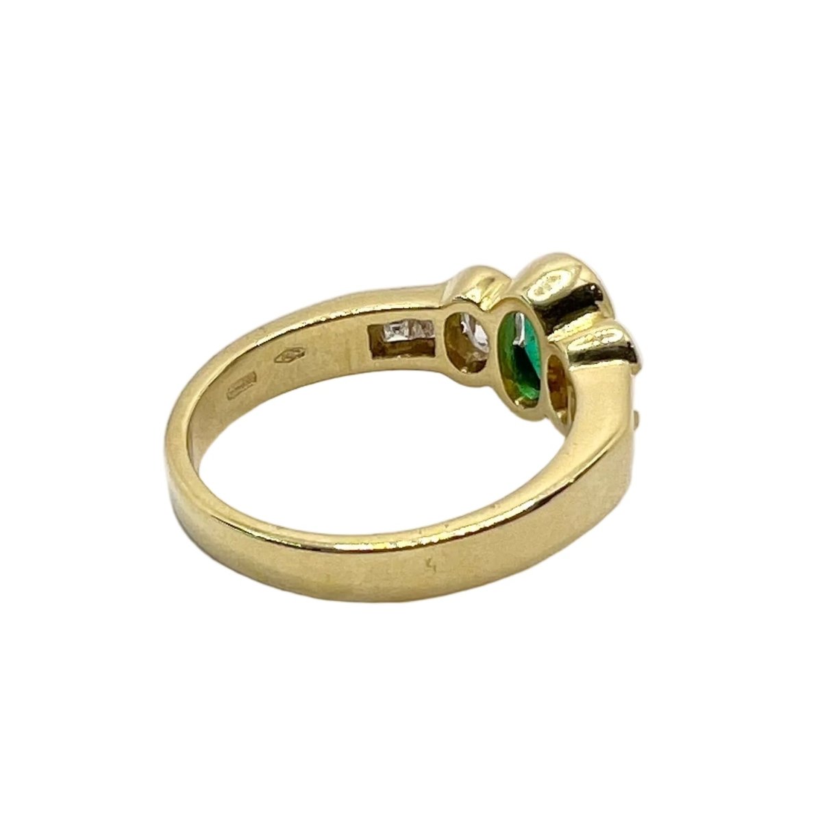 Bague DAMIANI en or jaune, émeraude et diamants - Castafiore