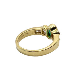 Bague DAMIANI en or jaune, émeraude et diamants - Castafiore
