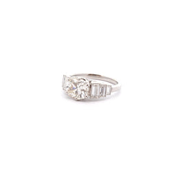 Bague de fiançailles en platine et diamants - Castafiore