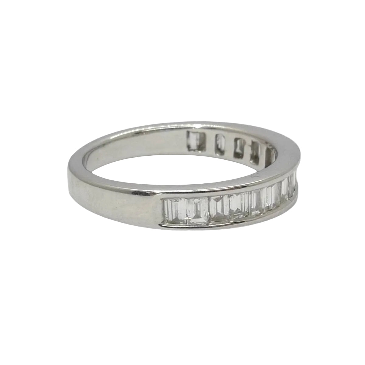 Bague Demi - alliance en or blanc et diamants - Castafiore