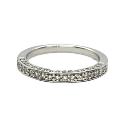 Bague Demi - alliance en or blanc et diamants - Castafiore