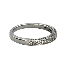 Bague Demi - alliance en or blanc et diamants - Castafiore