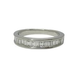 Bague Demi - alliance en or blanc et diamants - Castafiore