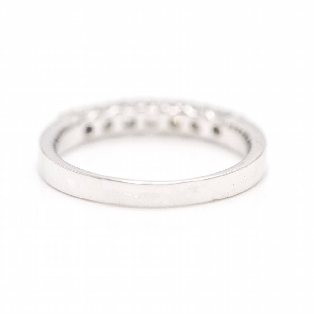 Bague demi - alliance en or blanc et diamants - Castafiore
