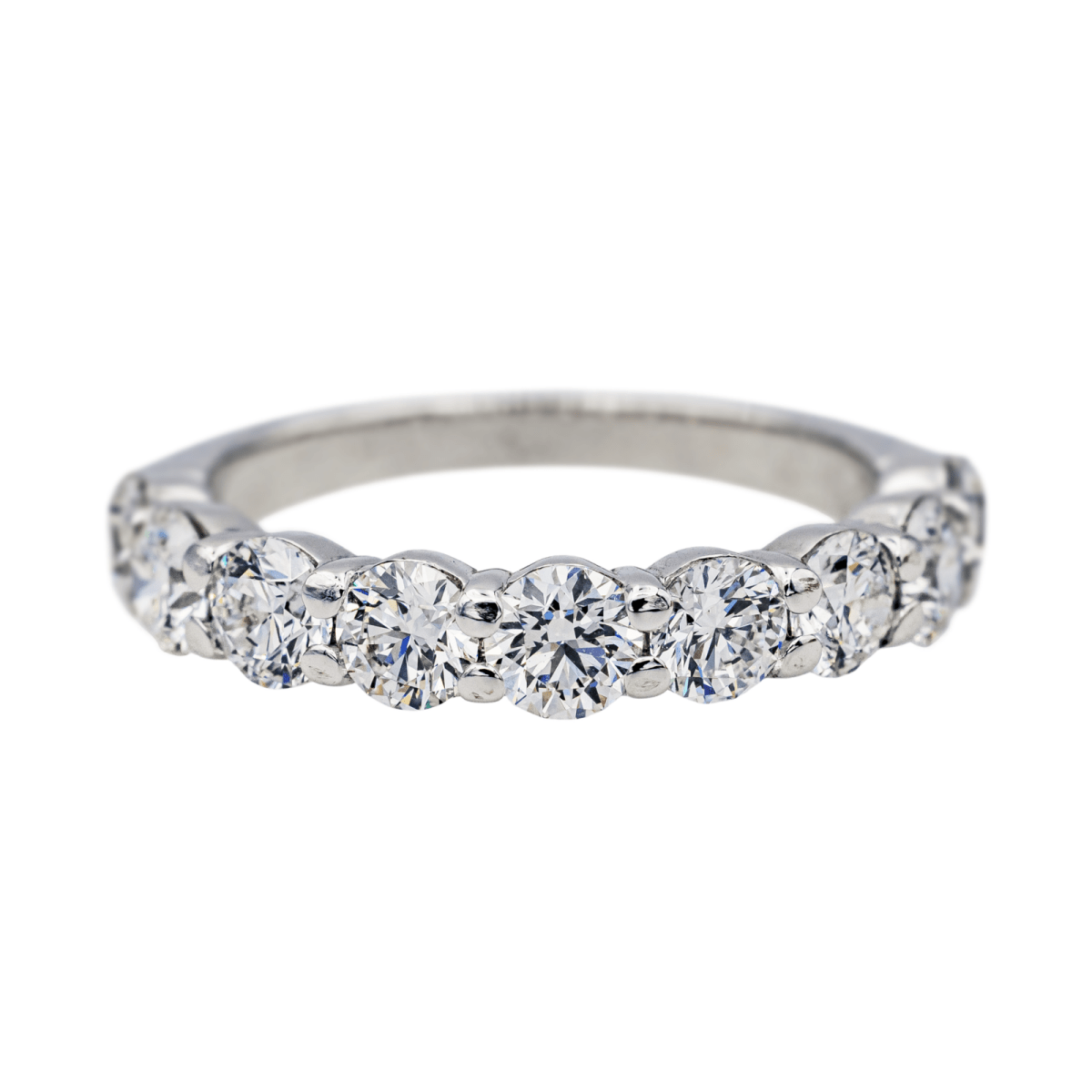Bague Demi - Alliance en or blanc et diamants - Castafiore
