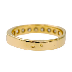 Bague Demi alliance en Or jaune et Diamant - Castafiore