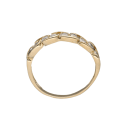 Bague Demi - alliance en or jaune et diamants - Castafiore