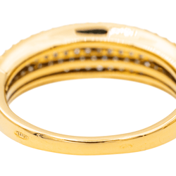 Bague Demi - Alliance en or jaune et diamants - Castafiore