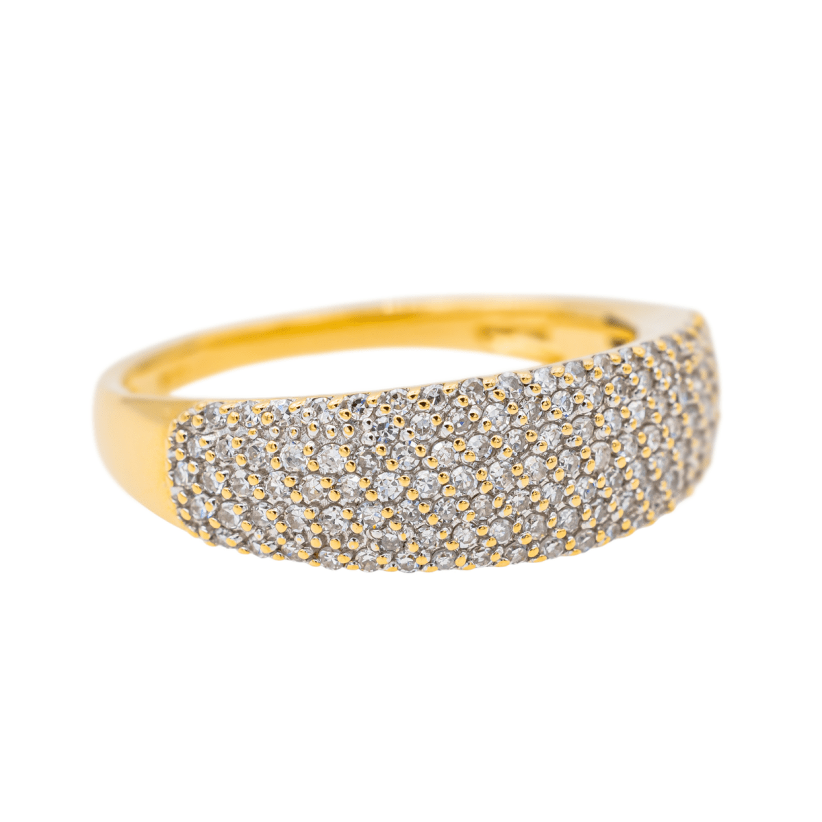 Bague Demi - Alliance en or jaune et diamants - Castafiore