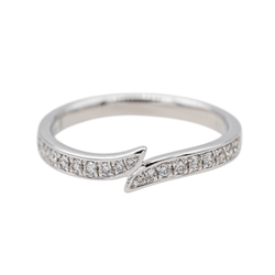 Bague Demi alliance en platine et diamant - Castafiore