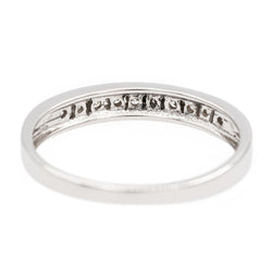 Bague Demi alliance Or blanc Diamant - Castafiore