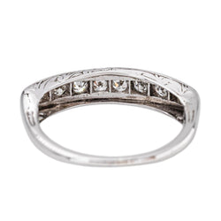 Bague Demi-alliance Or blanc Diamant - Castafiore