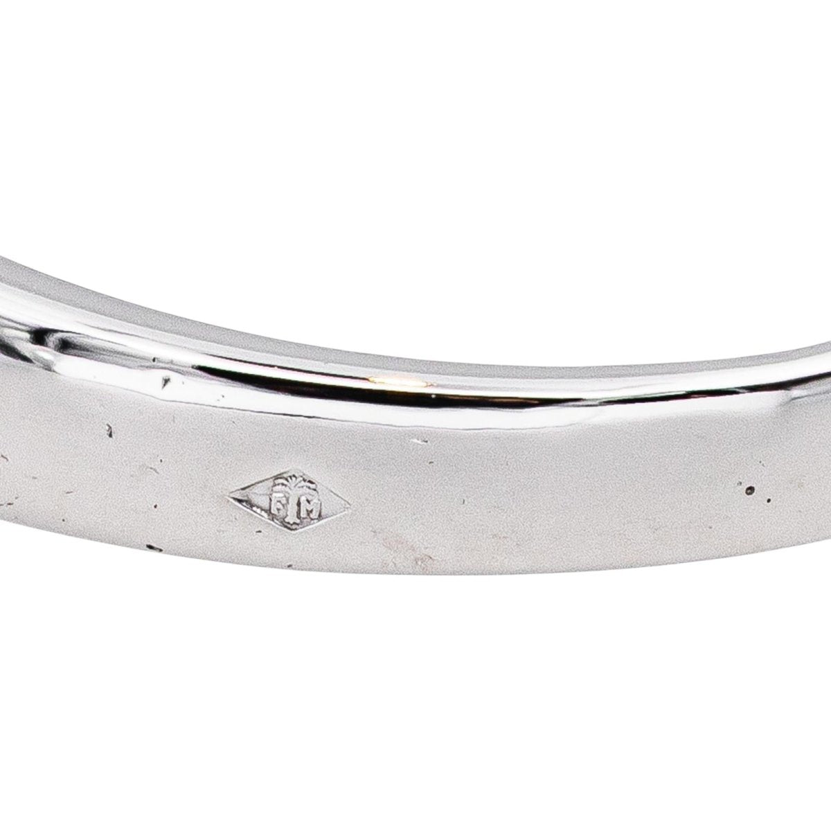 Bague Demi - alliance Or blanc Diamant - Castafiore