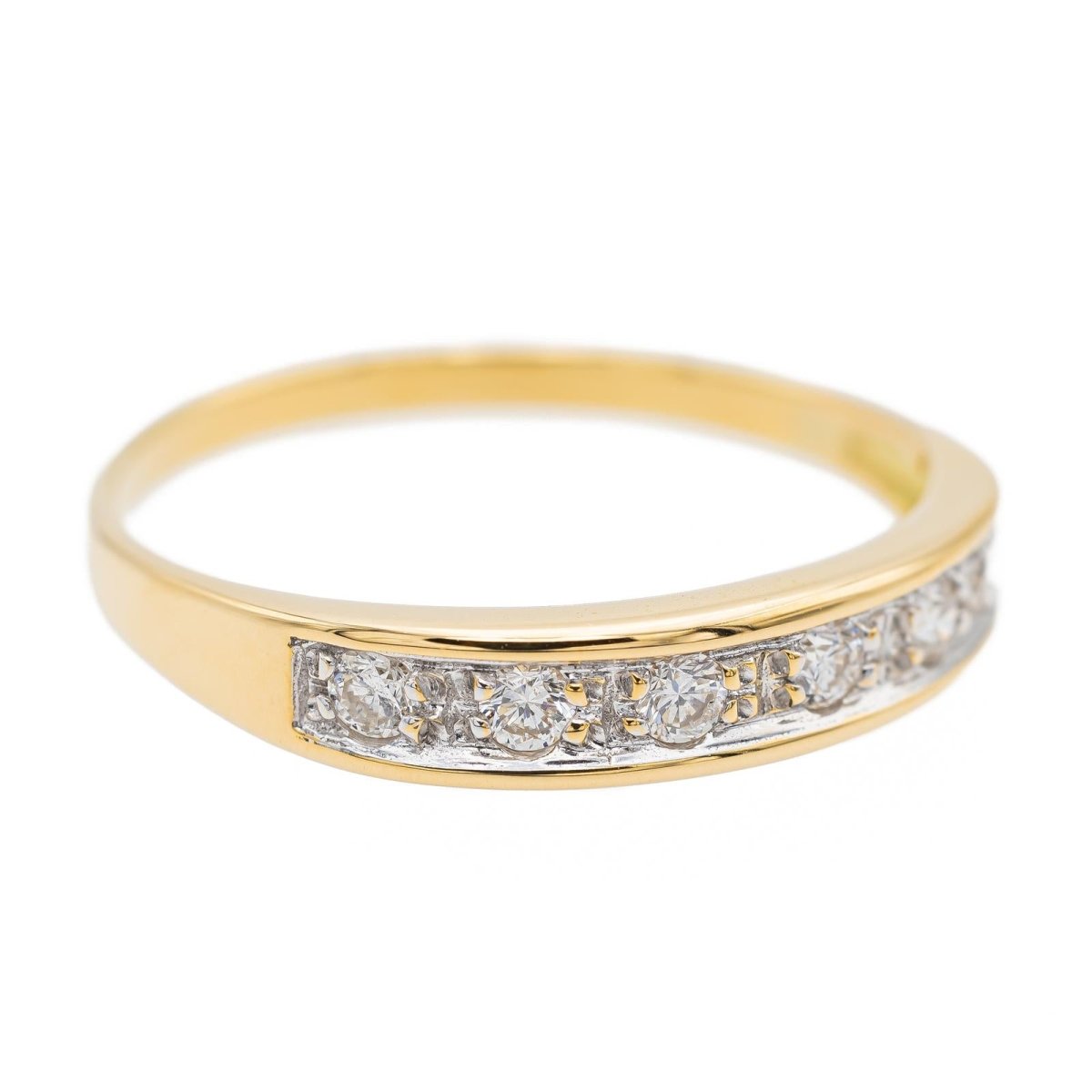 Bague Demi alliance Or jaune Diamant - Castafiore