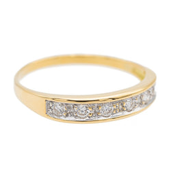 Bague Demi alliance Or jaune Diamant - Castafiore