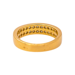 Bague Demi-alliance Or jaune Diamant - Castafiore