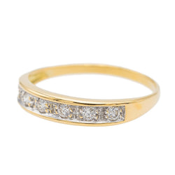 Bague Demi alliance Or jaune Diamant - Castafiore