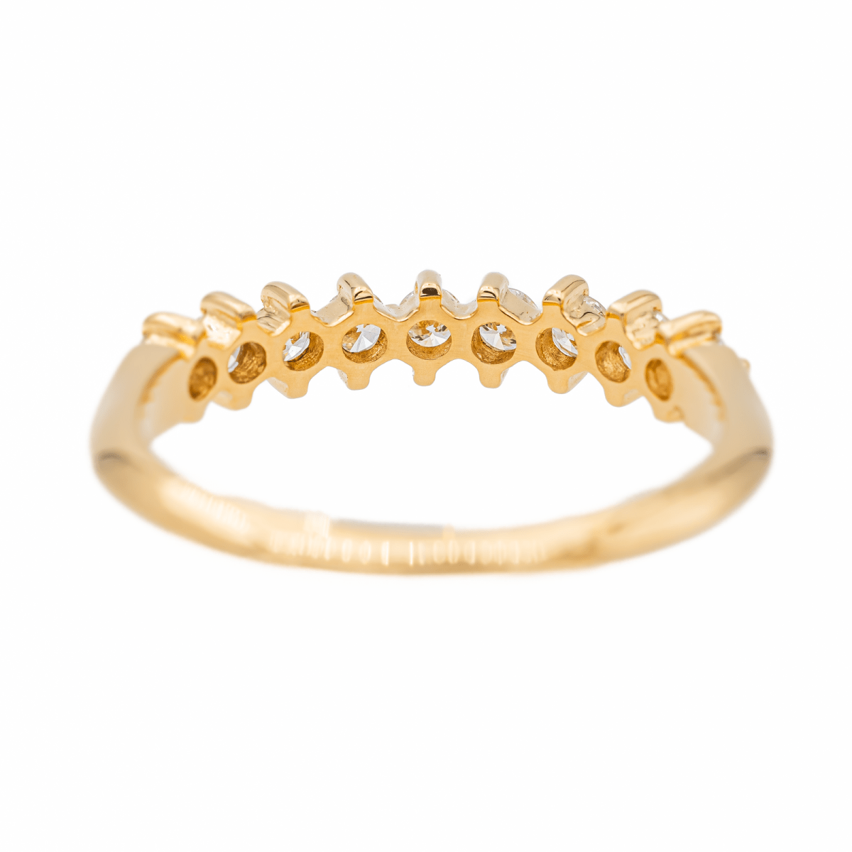 Bague Demi alliance Or jaune Diamant - Castafiore
