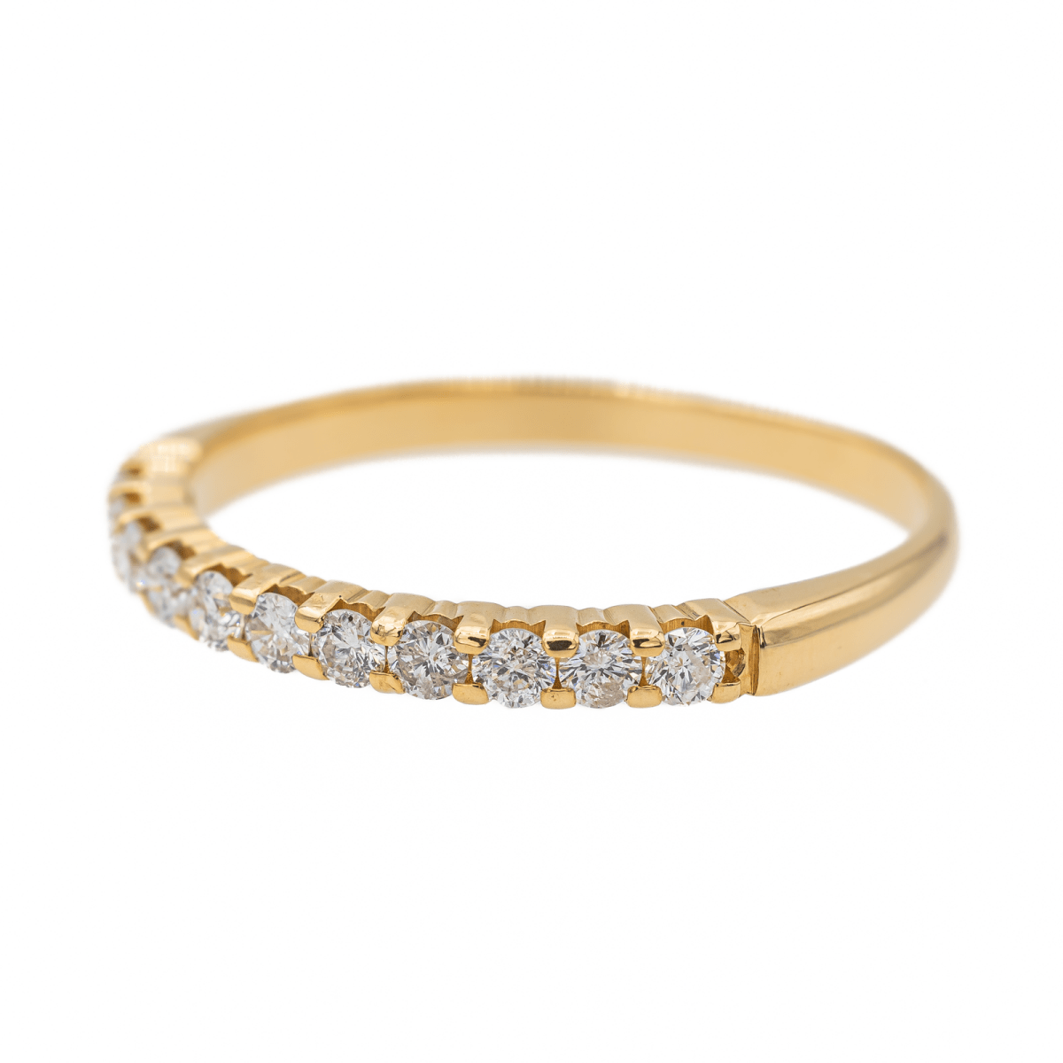 Bague Demi alliance Or jaune Diamant - Castafiore