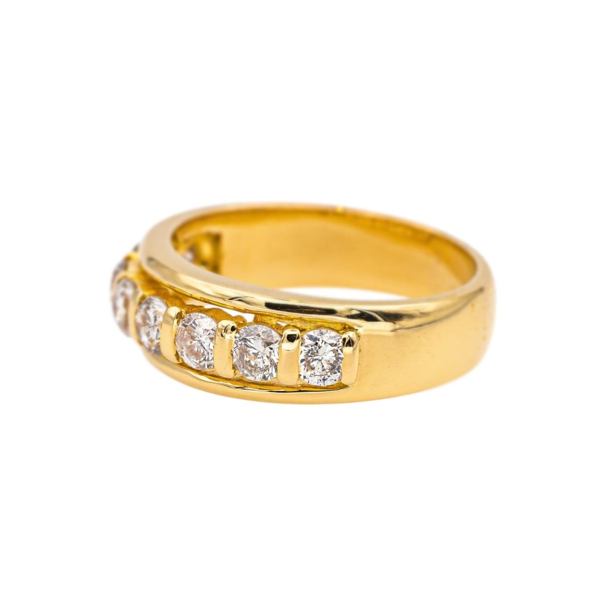 Bague Demi - alliance Or jaune Diamant - Castafiore