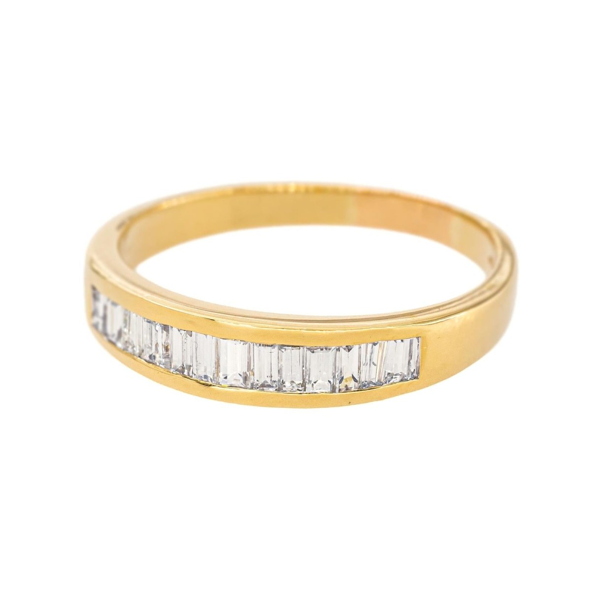 Bague Demi-alliance Or jaune Diamant - Castafiore