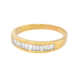 Bague Demi-alliance Or jaune Diamant - Castafiore