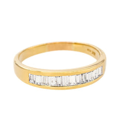 Bague Demi-alliance Or jaune Diamant - Castafiore
