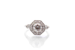 Bague diamant de 0,94 ct H/SI1 en platine - Castafiore