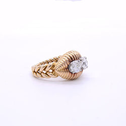 Bague diamants « Rocaille » 2 diamants pour 1,3 ct, or 18k - Castafiore