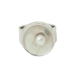 Bague DINH VAN en or blanc et perle - Castafiore