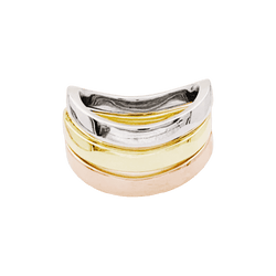 Bague DINH VAN en or blanc, or jaune et or rose - Castafiore