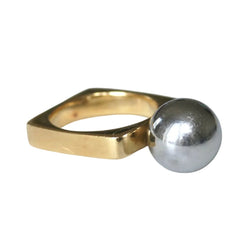 Bague DINH VAN en or jaune et hématite - Castafiore