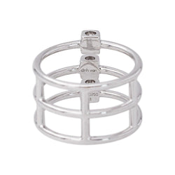 Bague DINH VAN "Les 3 Cubes" en or blanc et diamants - Castafiore