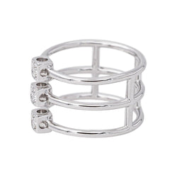 Bague DINH VAN "Les 3 Cubes" en or blanc et diamants - Castafiore