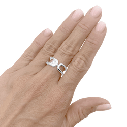 Bague DINH VAN "Maillon" en or blanc et diamant - Castafiore