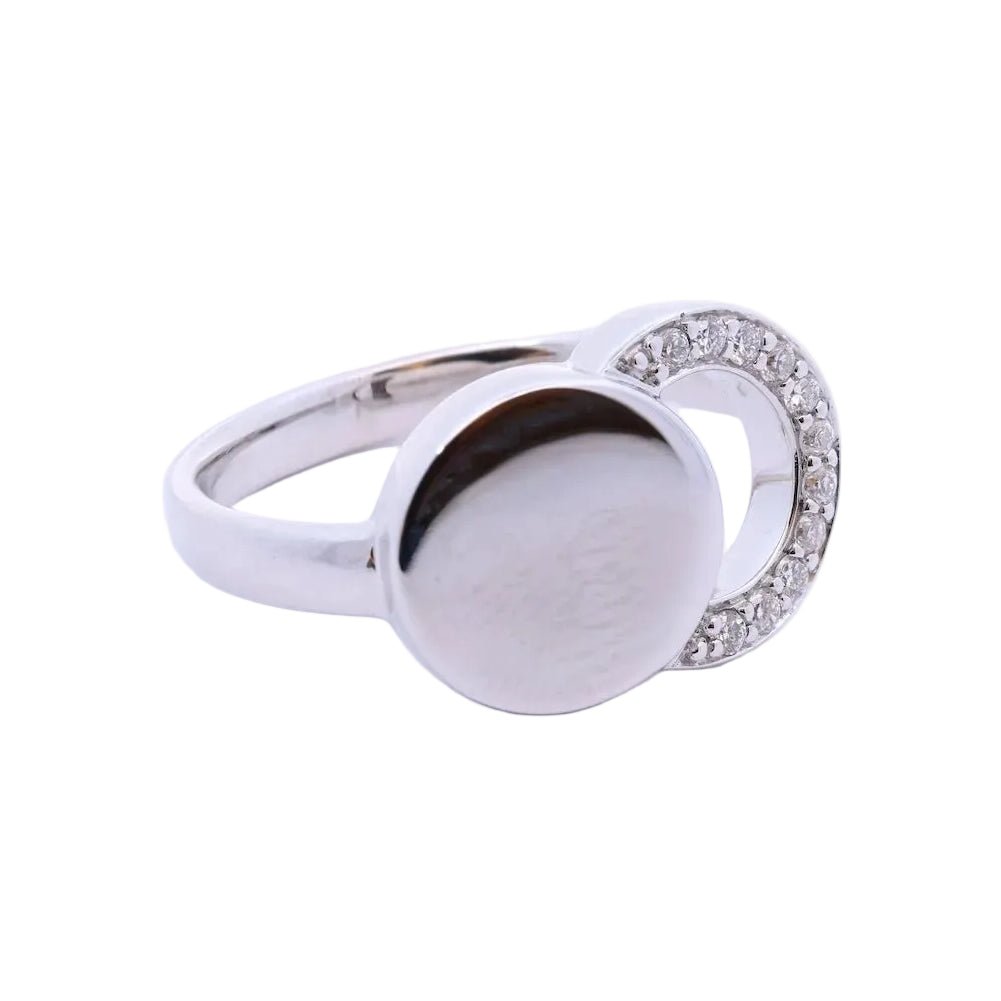 Bague DINH VAN "Ombre de lune" en or blanc et diamants - Castafiore