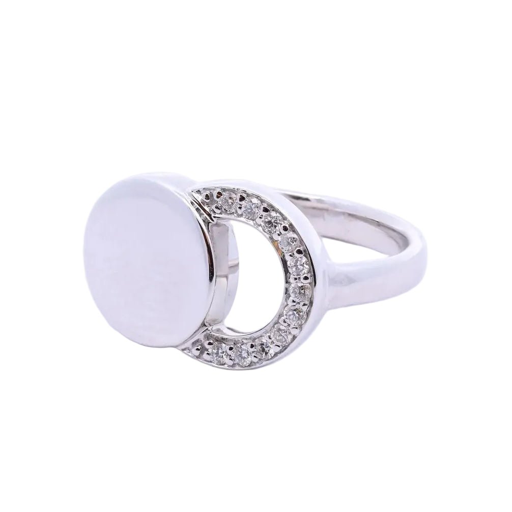 Bague DINH VAN "Ombre de lune" en or blanc et diamants - Castafiore