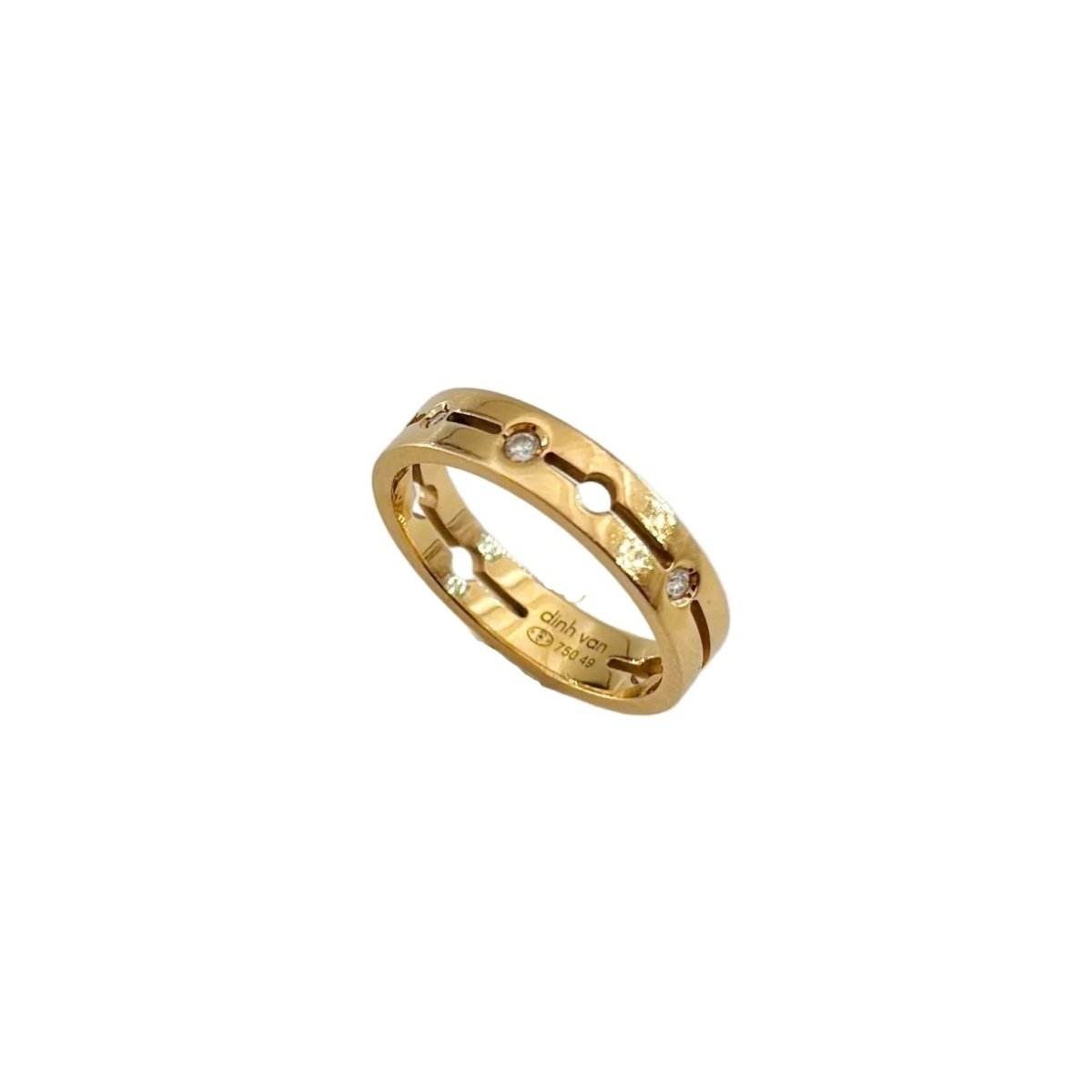 Bague DINH VAN "Pulse" PM en or rose et diamants - Castafiore