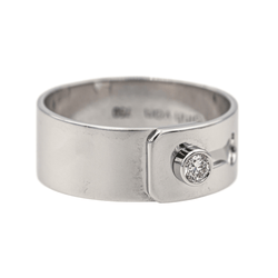 Bague DINH VAN "Serrure" en or blanc et diamant - Castafiore