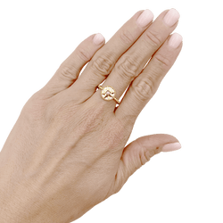 Bague Dior "Rose des Vents" en or jaune, nacre et diamant. - Castafiore