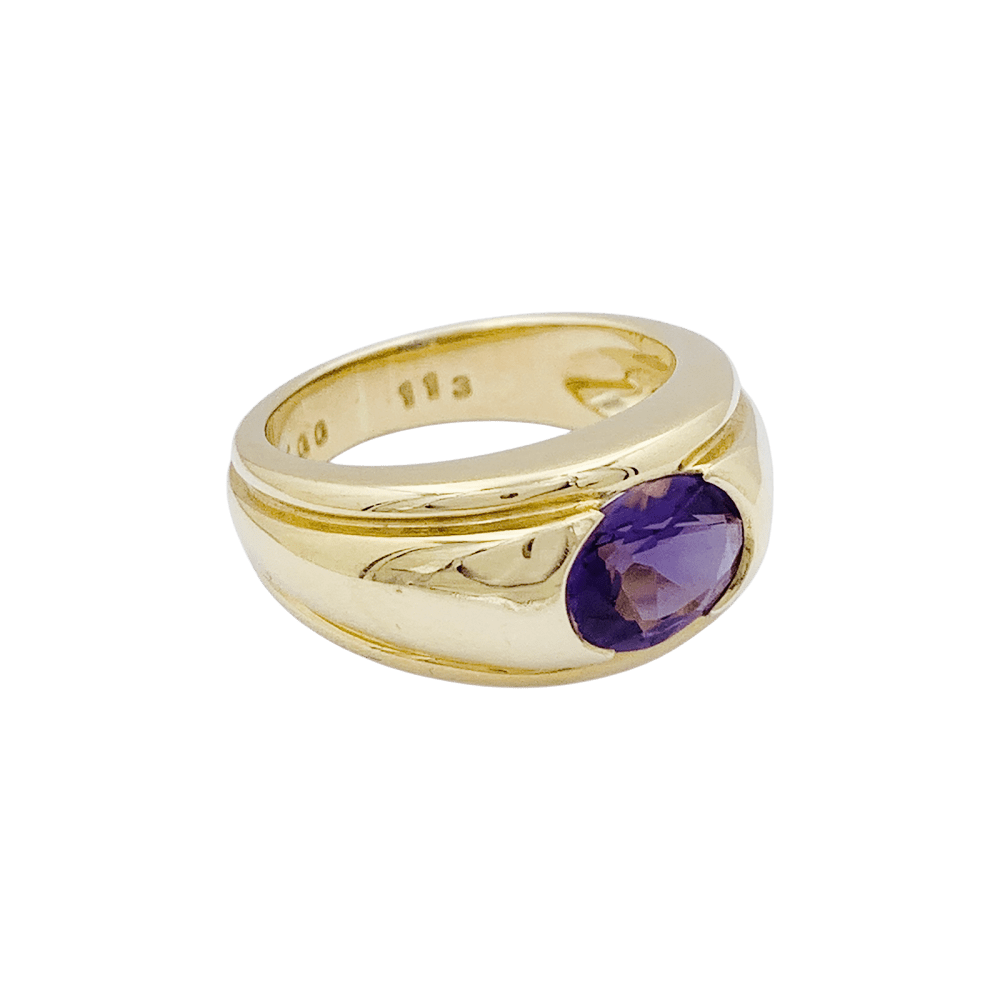Bague Dôme BOUCHERON "Roxane" en or jaune et améthyste - Castafiore