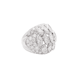 Bague Dôme en or blanc et diamants - Castafiore