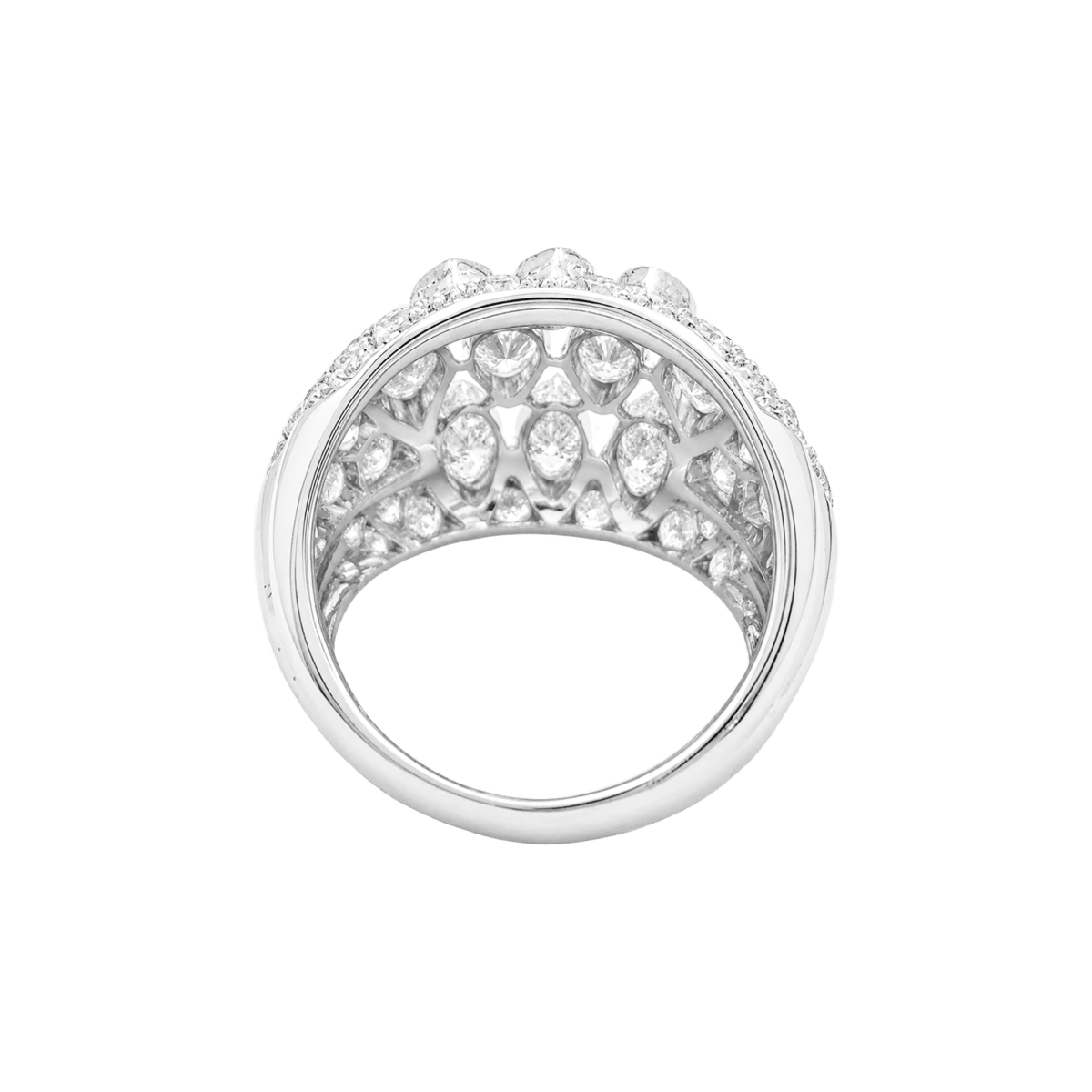 Bague Dôme en or blanc et diamants - Castafiore