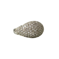 Bague Dôme en or blanc et diamants - Castafiore