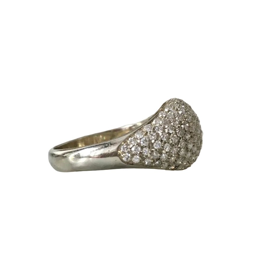 Bague Dôme en or blanc et diamants - Castafiore