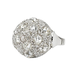Bague Dôme en or blanc, platine et diamants - Castafiore