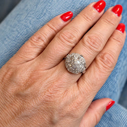 Bague Dôme en or blanc, platine et diamants - Castafiore
