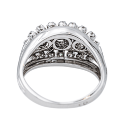 Bague Dôme en or blanc, platine et diamants - Castafiore