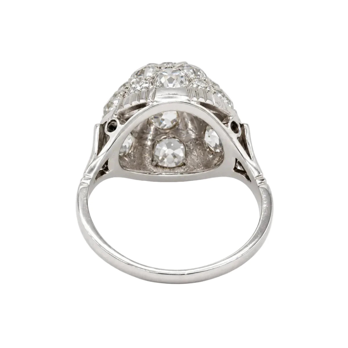 Bague Dôme en or blanc, platine et diamants - Castafiore