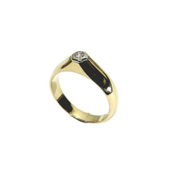 Bague Dôme en or jaune 18 carats et diamant - Castafiore